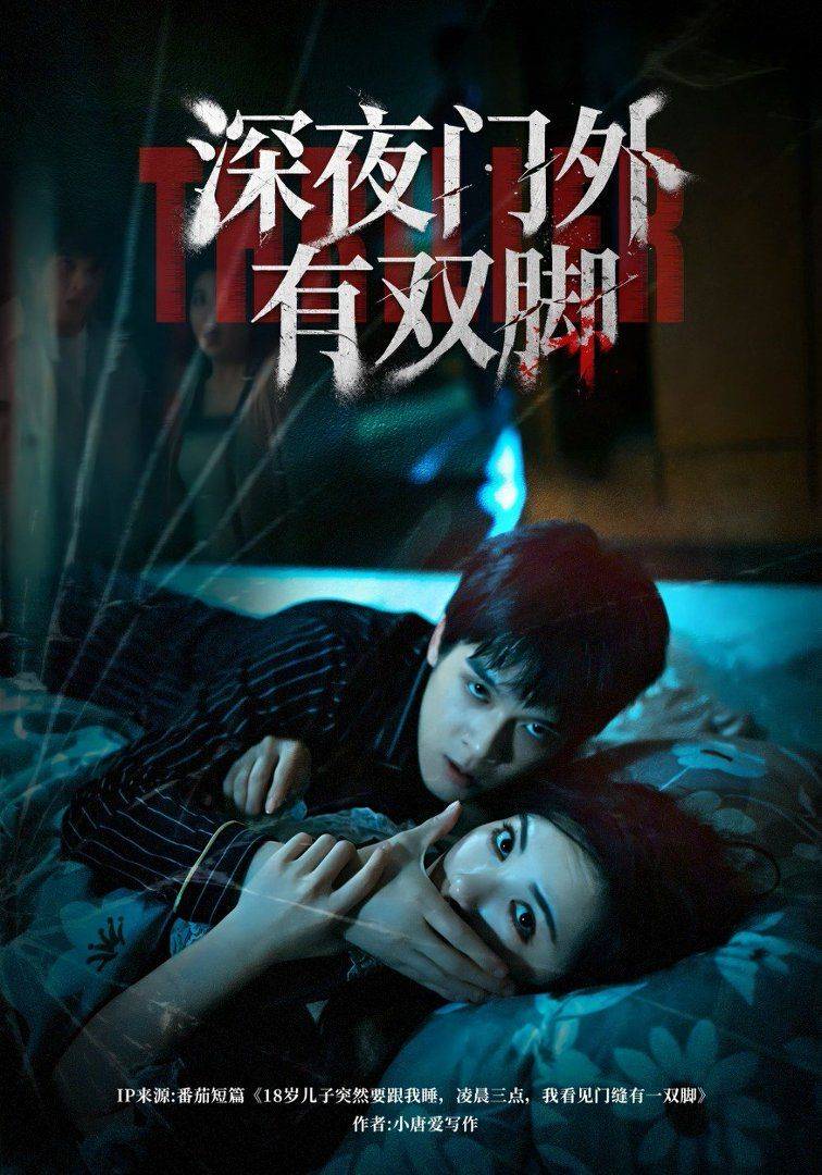 《深夜门外有双脚》影片海报